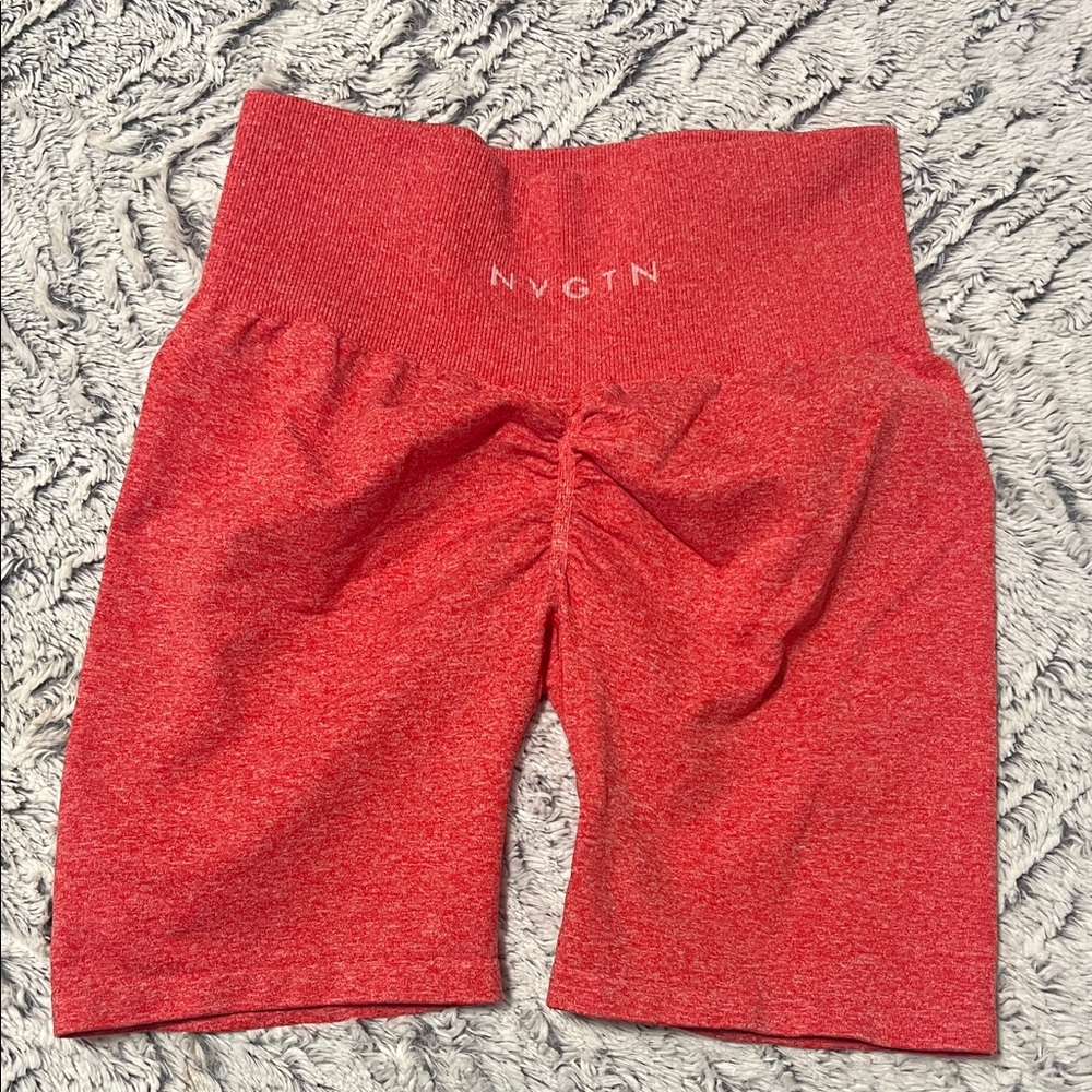 NVGTN Scrunch Seamless Shorts in Candy Apple